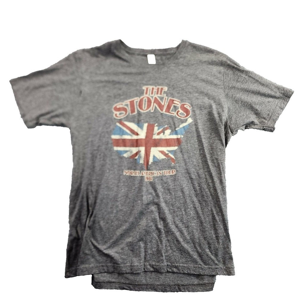 The Stones North American Tour 1981 Graphic‎ T Shirt Grey Size L